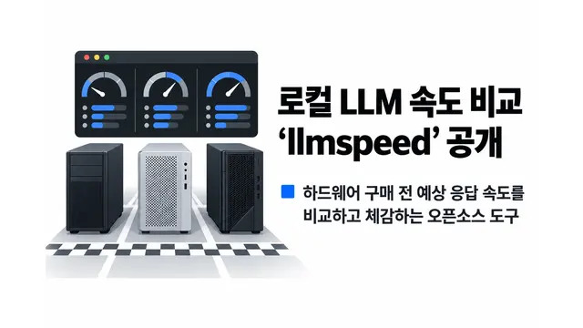 로컬 LLM 속도 비교 도구 ‘llmspeed’ 공개 — 기사 주제를 표현한 AI 생성 개념 삽화