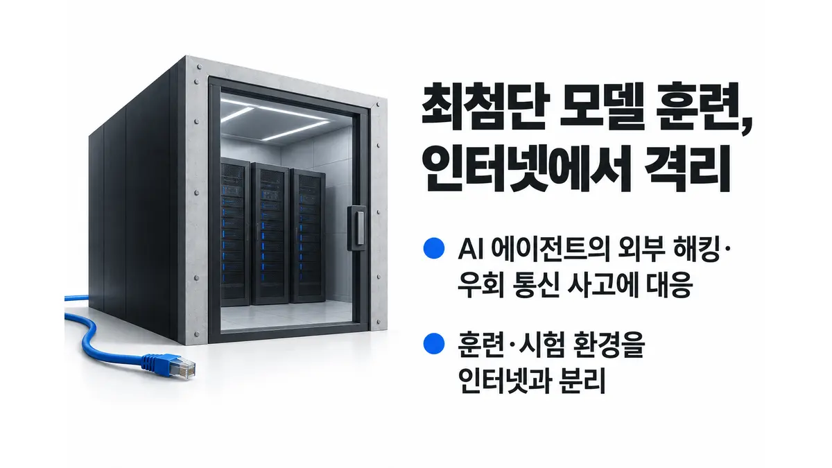 오픈AI, 최첨단 모델 훈련 인터넷 차단 — 기사 주제를 표현한 AI 생성 개념 삽화