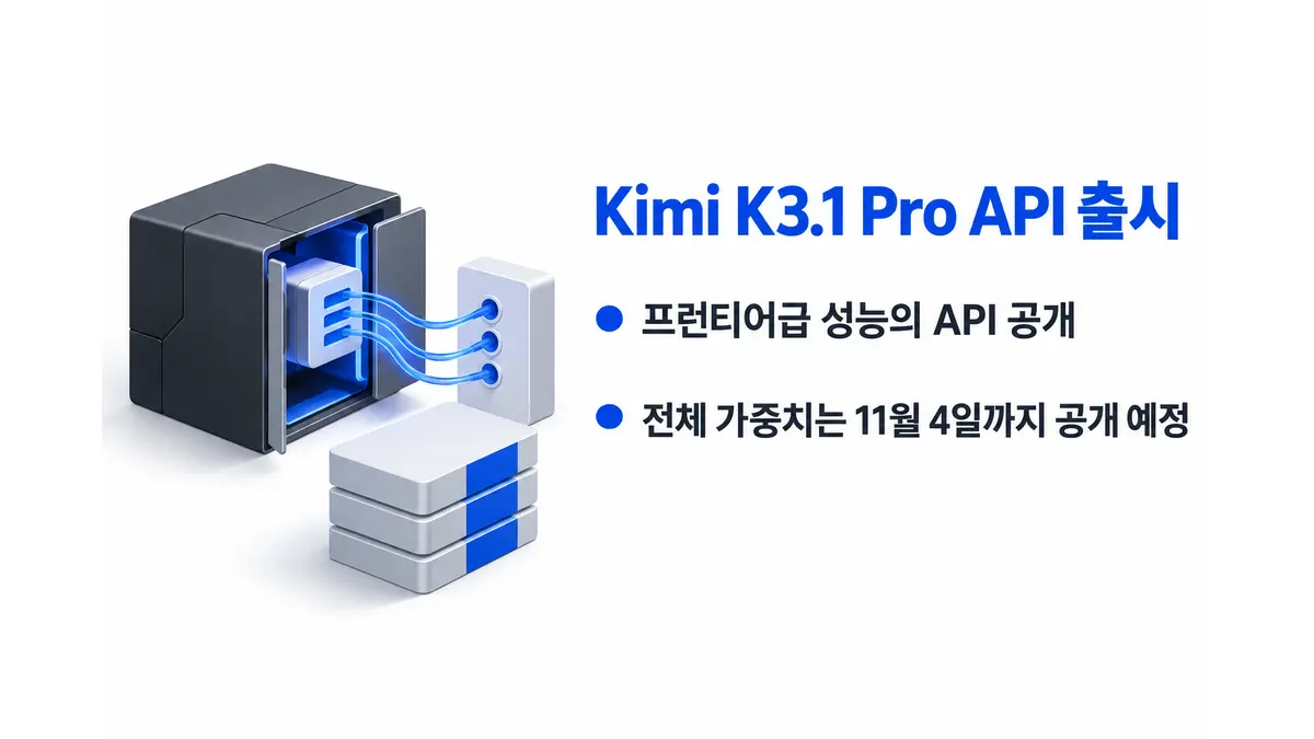 문샷AI, Kimi K3.1 Pro API 출시 — 기사 주제를 표현한 AI 생성 개념 삽화