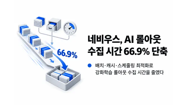 네비우스, AI 롤아웃 수집 66.9% 단축 — 기사 주제를 표현한 AI 생성 개념 삽화
