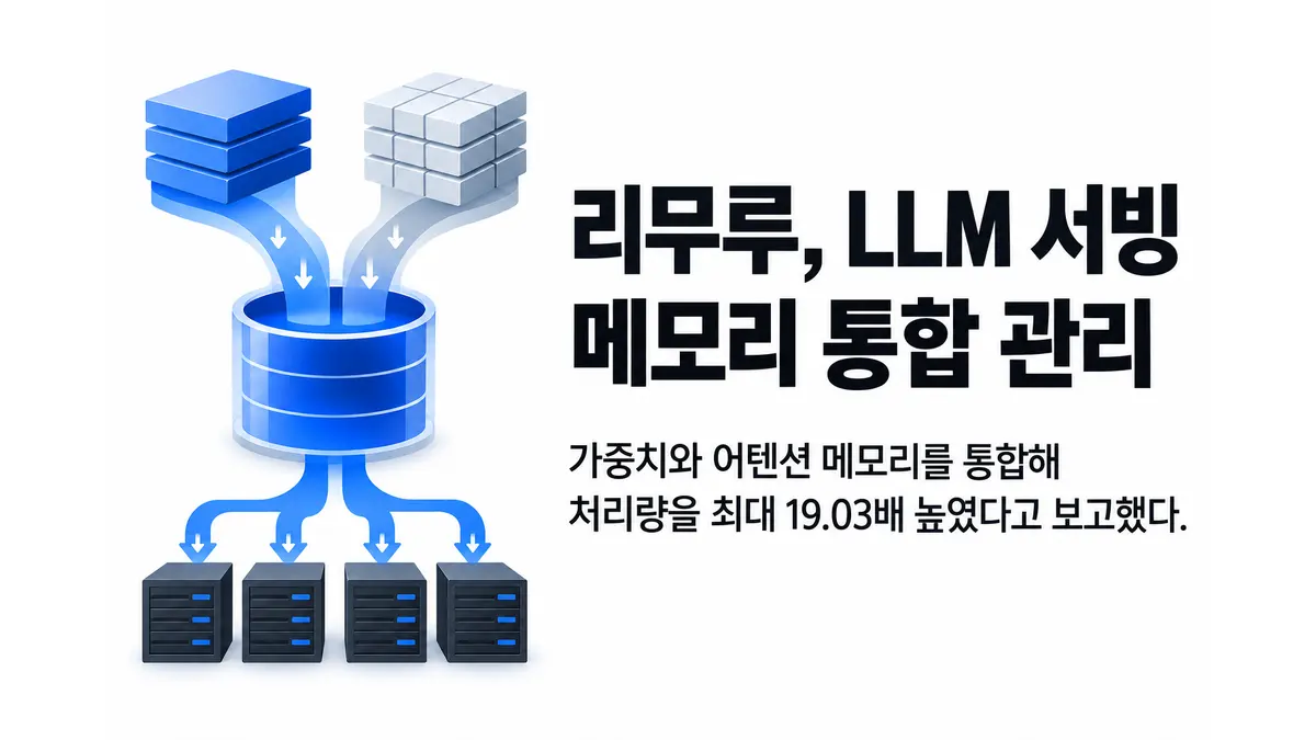 리무루, LLM 서빙 메모리 통합 관리 — 기사 주제를 표현한 AI 생성 개념 삽화